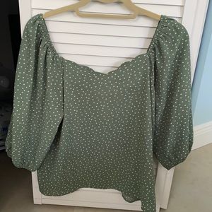 Scalloped blouse